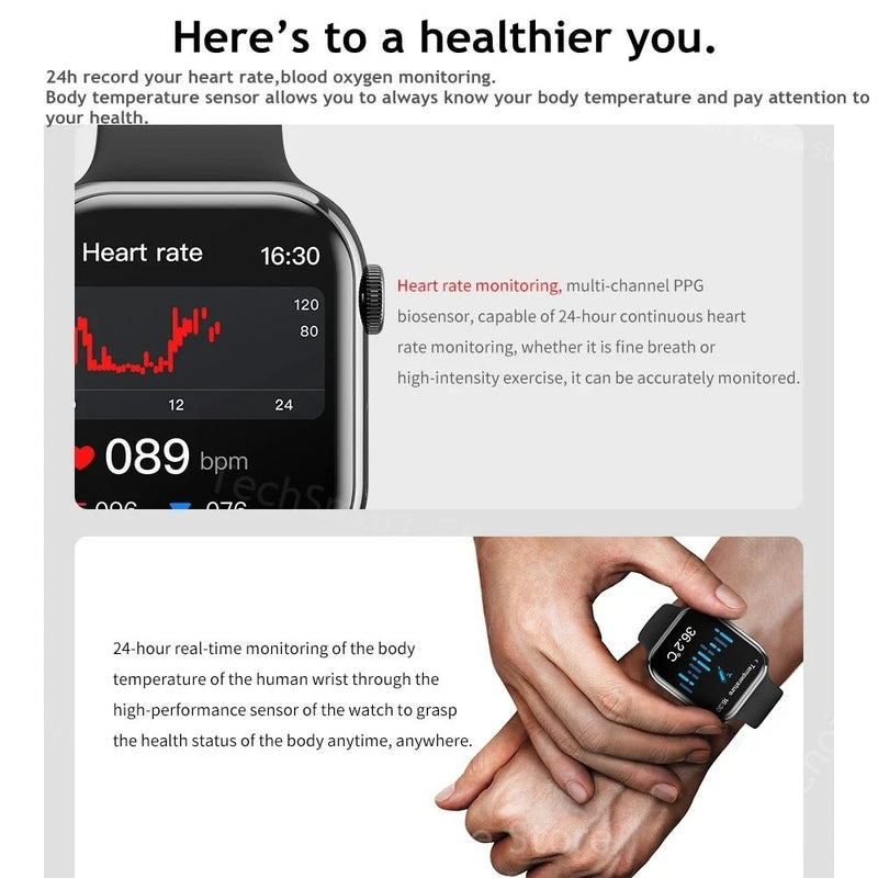 Smartwatch Ultra Série 9 NFC Unissex à Prova d'água
