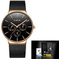 Relógio De Aço Slim New Fashion à prova d'água