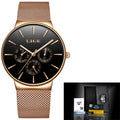 Relógio De Aço Slim New Fashion à prova d'água