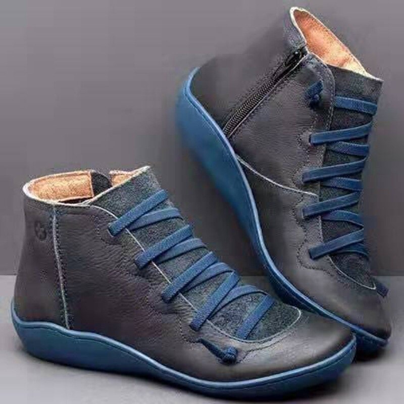 BOTA  FEMININA DE COURO VINTAGE