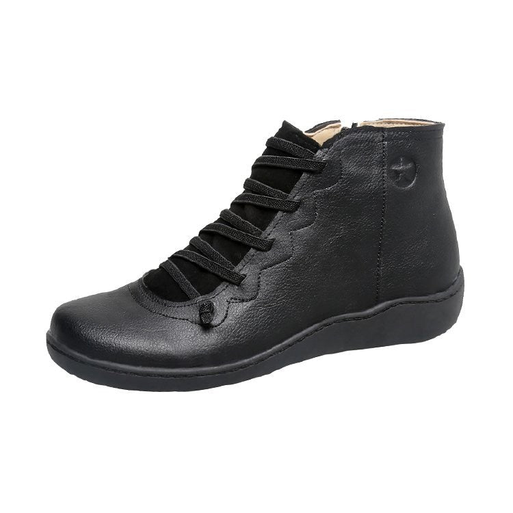 BOTA  FEMININA DE COURO VINTAGE