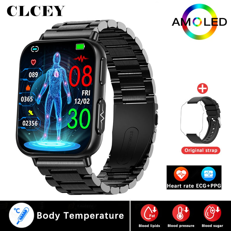 Smartwatch Monitor de Glicose e pressão à prova d'água