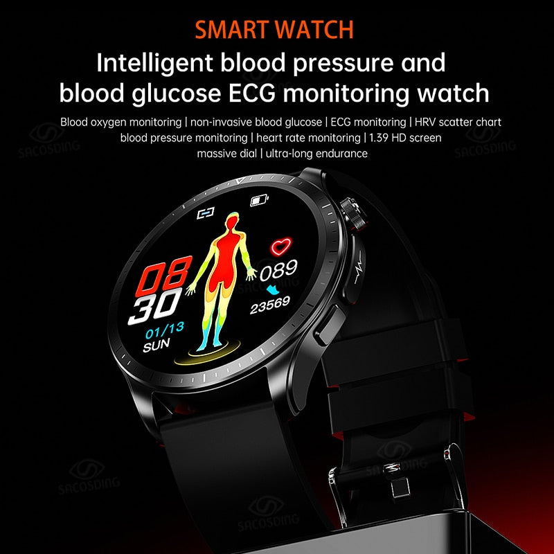 Smartwatch de Monitoramento de Glicose no Sangue - Lançamento 2023